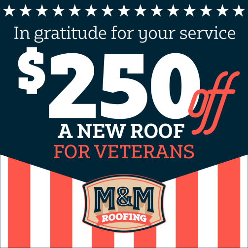 $250 off a new roof for Veterans