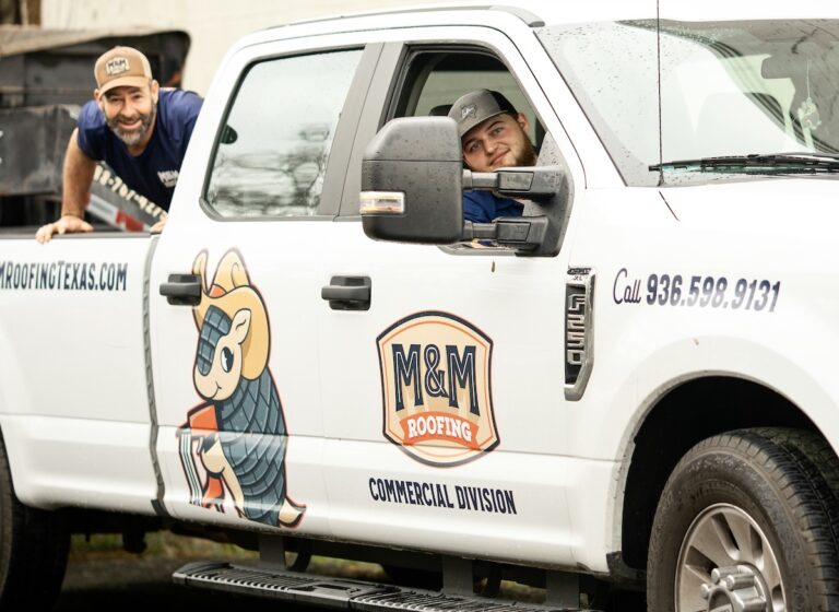 M&M branded truck