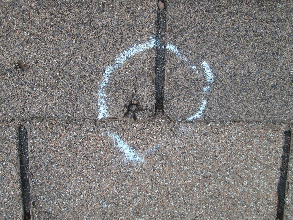 Roof Hail Damaged Shingles Inspection