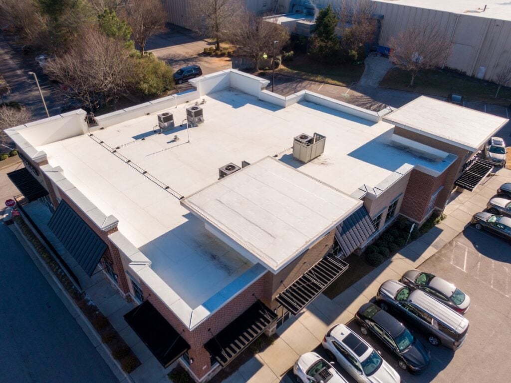 tpo roof on commercial flat roof
