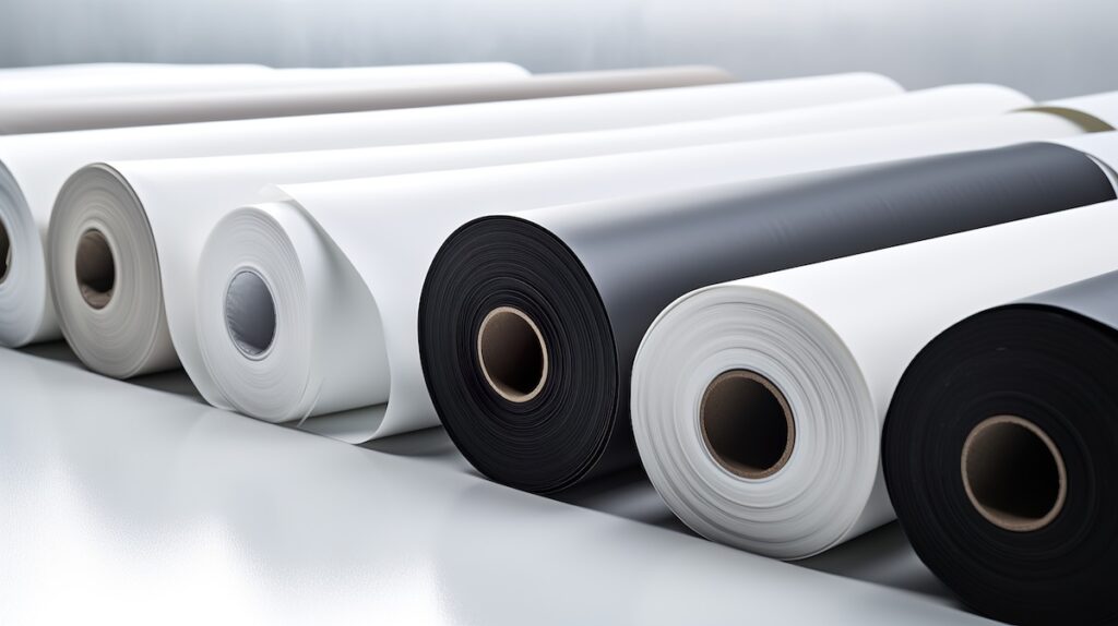 TPO roofing material rolls