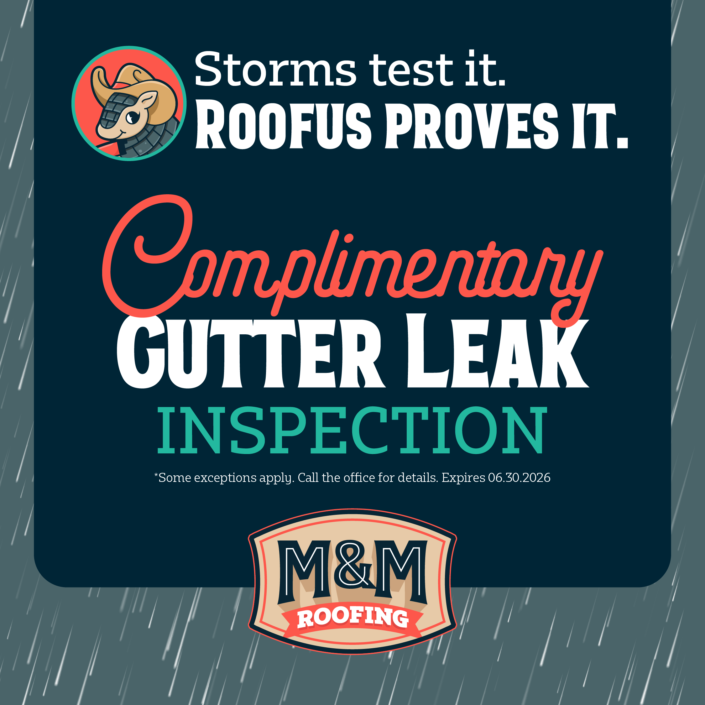 Complimentary Gutter Leak Inspection Coupon