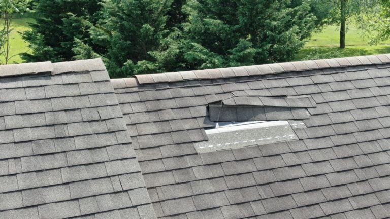 Storm damage roof